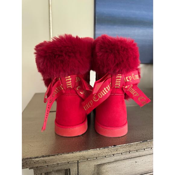Juicy Couture Women's Slip On Winter Snow Boots Fur Lining Booties 8 - Picture 8 of 10